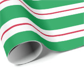 Groen Wit Rood Luifel Streep Continu Rol Cadeaupapier (Rol Hoek)