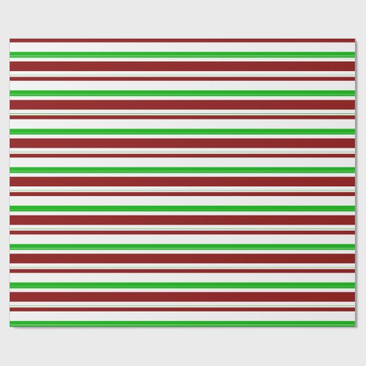Groen, wit, rood met Kerstmis-Thlein Pattern Cadeaupapier (Vlak)