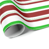 Groen, wit, rood met Kerstmis-Thlein Pattern Cadeaupapier (Rol Hoek)