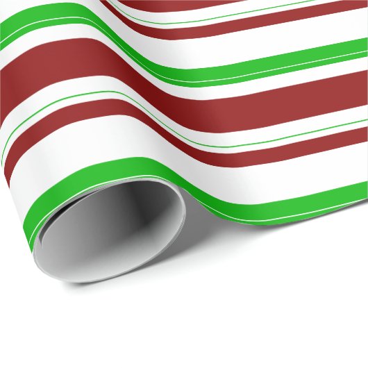 Groen, wit, rood met Kerstmis-Thlein Pattern Cadeaupapier (Rol Hoek)