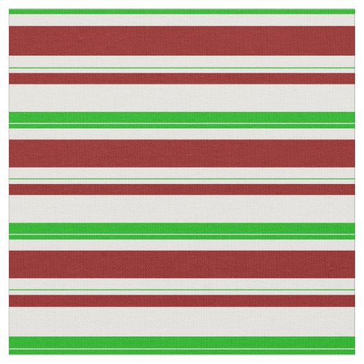 Groen, wit, rood met Kerstmis-Thlein Pattern Stof (Close Up)