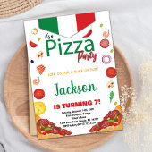 Groen Wit Rood Pizza Verjaardag Uitnodigingen