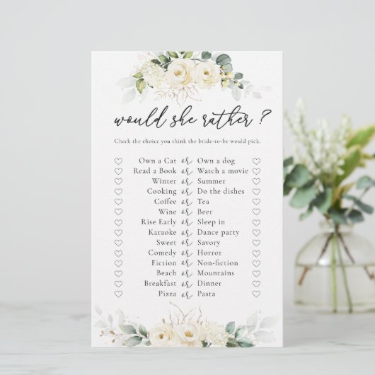 Groen Wit Roses Vrijgezellenfeest spel (Staand voorkant)