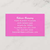 Groen wit roze Chevron: Monogram Visitekaartje (Achterkant)