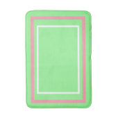 Groen Wit Roze Geometrisch Badmat (Voorkant Verticaal)