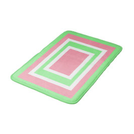 Groen Wit Roze Geometrisch Badmat