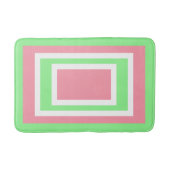 Groen Wit Roze Geometrisch Badmat (Voorkant)