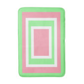 Groen Wit Roze Geometrisch Badmat (Voorkant Verticaal)