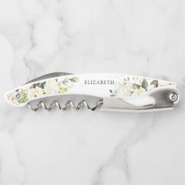 Groen Wit Rozen Bruiloft Feest Kurkentrekker