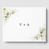 Groen Wit Rozen Bruiloft Gastenboek (Achterkant)