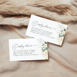 Groen Wit Rozen Display Douche Behuizing Kaart