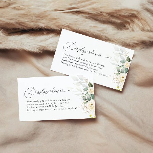 Groen Wit Rozen Display Douche Behuizing Kaart