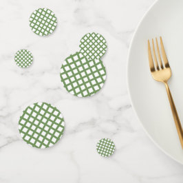 Groen Wit Schacherdiamantpatroon Confetti