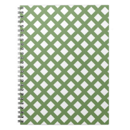 Groen Wit Schacherdiamantpatroon Notitieboek