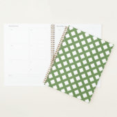 Groen Wit Schacherdiamantpatroon Planner (Display)