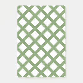 Groen Wit Schacherdiamantpatroon Post-it® Notes