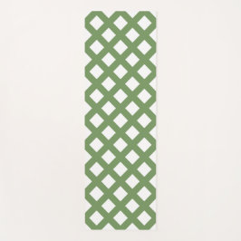 Groen Wit Schacherdiamantpatroon Yogamat