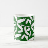 Groen wit school kleuren volleybal coach cadeau koffiemok (Center)