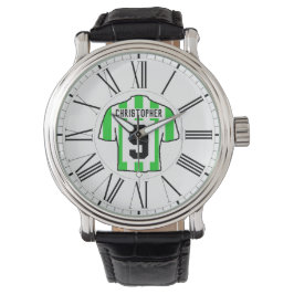 Groen & Wit Shirt van het Football met Roman Aanta Horloge