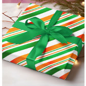 Groen Wit Sinaasappel Iers Vlag Kleuren Modern Tre Cadeaupapier