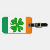 Groen wit sinaasappel shamrock bagagelabel voor op (Voorkant horizontaal)