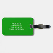 Groen wit sinaasappel shamrock bagagelabel voor op (Achterkant horizontaal)