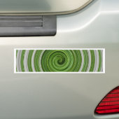 Groen-wit spiraalpatroon bumpersticker (Op auto)