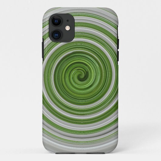 Groen-wit spiraalpatroon Case-Mate iPhone case (Achterkant)