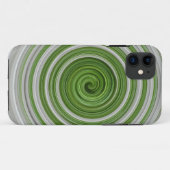 Groen-wit spiraalpatroon Case-Mate iPhone case (Achterkant (horizontaal))