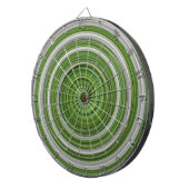 Groen-wit spiraalpatroon dartbord (Voorkant Rechts)
