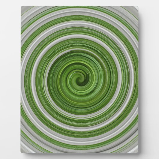 Groen-wit spiraalpatroon fotoplaat (Voorkant)