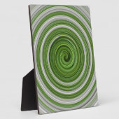 Groen-wit spiraalpatroon fotoplaat (Zijkant)