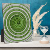 Groen-wit spiraalpatroon fotoplaat (Zijkant)