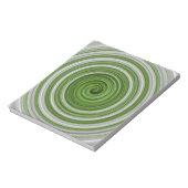 Groen-wit spiraalpatroon notitieblok (Linkerzijde)