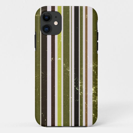 groen, wit Stripes patroon Case-Mate iPhone Case (Achterkant)