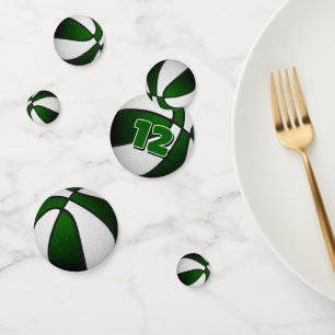 Groen Wit Team Kleuren Basketbal Party Confetti