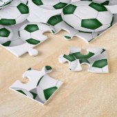 groen wit team kleuren jongens voetbal legpuzzel (Zijkant)