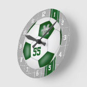 groen wit team kleuren variabiliteit streept voetb ronde klok (Hoek)