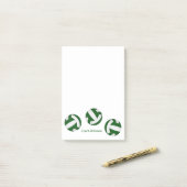 Groen Wit Team Kleuren Volleyballen Een Coach Naam Post-it® Notes (Op bureau)