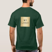 Groen wit teamnaam logo bedrijf t-shirt (Achterkant)