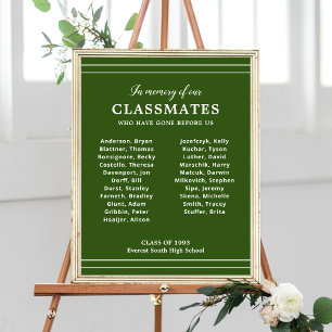 Groen wit ter nagedachtenis aan klasse Reunion Mem Poster