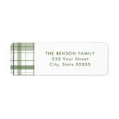 Groen wit terugzendlabel geplakt etiket (Voorkant)