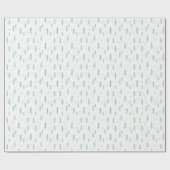 Groen & wit vakantieboom inpakpapier (Vlak)