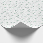 Groen & wit vakantieboom inpakpapier (Hoek)
