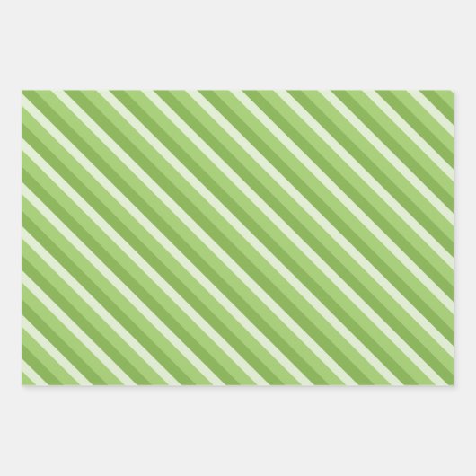 Groen Wit Vier Blad Patroon Custom Inpakpapier Vel (Voorkant 2)