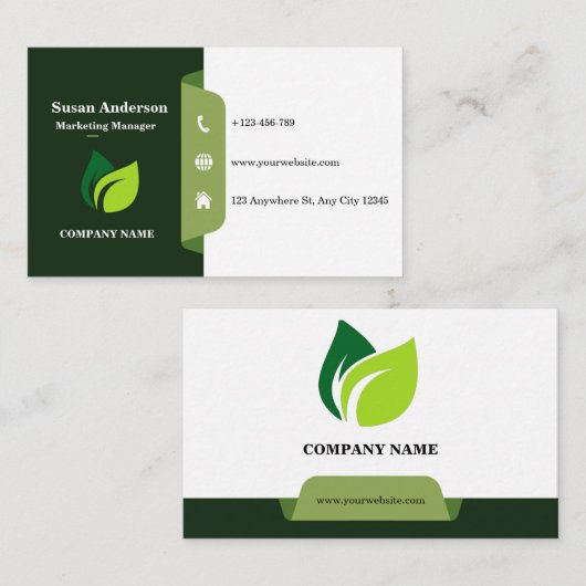 Groen Wit Visitekaartje (Voorkant / Achterkant)