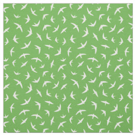 Groen Wit Vliegend Swallows en Swifts Stof