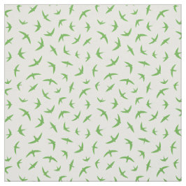 Groen Wit Vliegend Zwaluwen en Swifts Patroon Stof