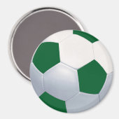 Groen & Wit Voetballen magneet (Voorkant / Achterkant)