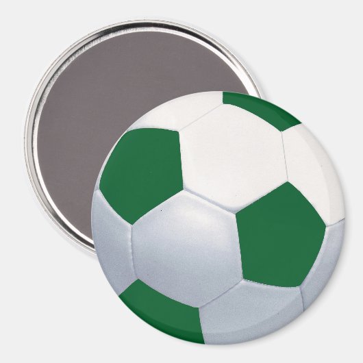 Groen & Wit Voetballen magneet (Voorkant / Achterkant)